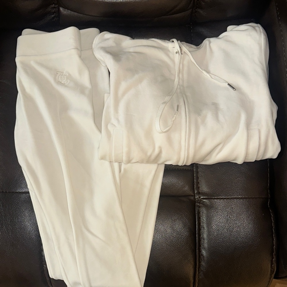 Juicy Couture Cream Track Pants & Hoodie Set